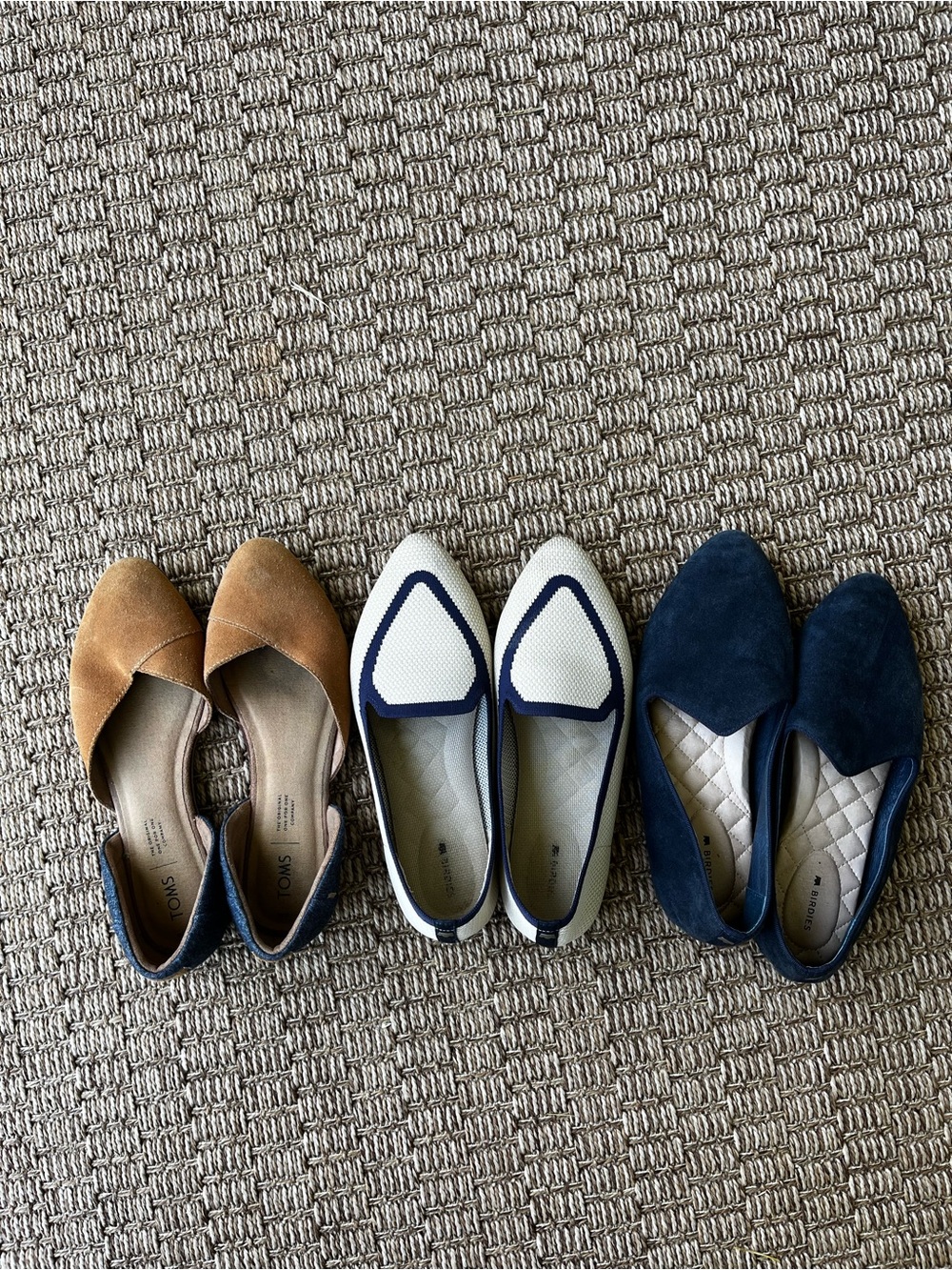 Birdies and Tom’s Flats 8 Brown Navy